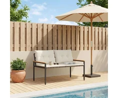 Lauko suolas 2 -Seater 116 x 67,5 x 72 cm poliratanas