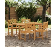 Lauko suolas 4 pcs Natūrali 56 x 55,5 x 90 cm