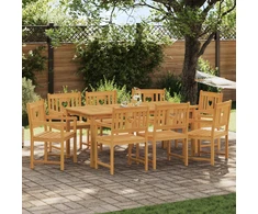 Lauko suolas 8 pcs Natūrali 56 x 55,5 x 90 cm