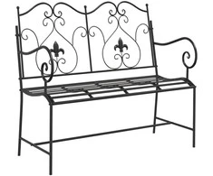 Sodo suolas Juoda 104 x 54 x 93 cm Plienas