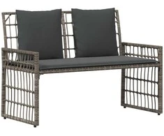 Lauko suolas Paprastas Pilka ir tamsiai pilka 116 x 55 x 82 cm