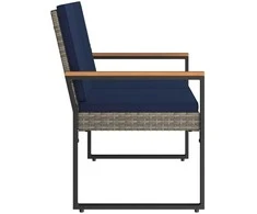 Lauko baldų komplektas Lauko suolas Pilka ir tamsiai mėlyna 107 x 61 x 80 cm