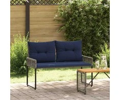 Lauko suolas Pilkas ir tamsiai mėlynas 118 x 55 x 82 cm