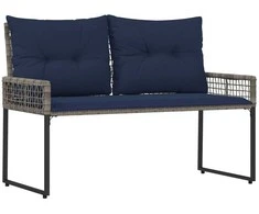 Lauko suolas Pilkas ir tamsiai mėlynas 118 x 55 x 82 cm