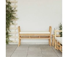 Sodo suolas su pagalve Ruda 110 x 38 x 65cm bambukas