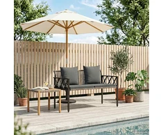 Lauko baldų komplektas Lauko suoleliai 2 -Seater 116 x 56 x 75 cm poliratanas