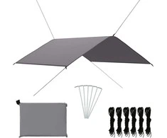 Lauko tentas, pilkos spalvos, 4x4m