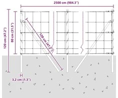 Pagrindo Suvirintas Vielos Tvora 25 x 0,8 m Sidabrinė Tinklelis