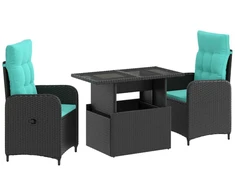 Lauko valgomojo komplektas 3 pcs poliratanas