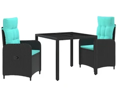 Lauko baldų komplektas Lauko valgomojo komplektas 3 pcs poliratanas