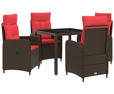 Lauko baldų komplektas Lauko valgomojo komplektas 5 pcs poliratanas
