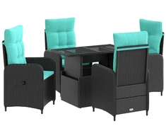 Lauko valgomojo komplektas 5 pcs poliratanas