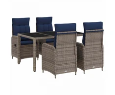 Lauko valgomojo komplektas 5 pcs poliratanas