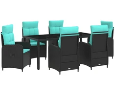 Lauko valgomojo komplektas 7 pcs poliratanas