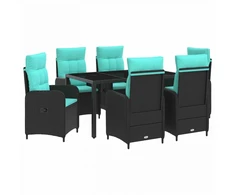 Lauko valgomojo komplektas 7 pcs poliratanas