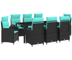 Lauko baldų komplektas Lauko valgomojo komplektas 9 pcs poliratanas