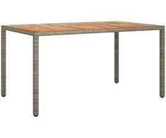 Sodo stalas Pilka 150 x 90 x 75 cm poliratanas