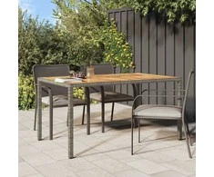 Sodo stalas Pilka 150 x 90 x 75 cm poliratanas