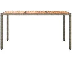 Sodo stalas Pilka 150 x 90 x 75 cm poliratanas