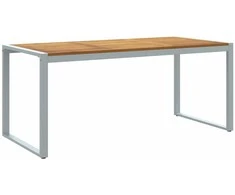 Sodo stalas Pilka 180 x 90 x 75 cm Kietos akacijos mediena