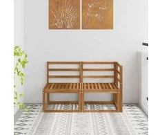 Lauko vidurinė ir kampinė sofa 2 Vienetas Natūrali