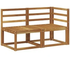 Lauko vidurinė ir kampinė sofa 2 Vienetas Natūrali