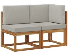 Lauko vidurinė ir kampinė sofa su pagalve 2 Vienetas