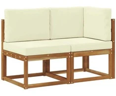 Lauko vidurinė ir kampinė sofa su pagalve 2 Vienetas