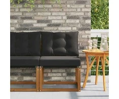Lauko vidurinė sofa Kietas akacijos medis ir tekstilenas