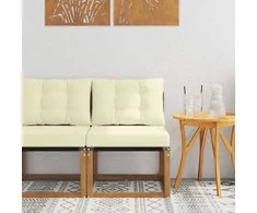Lauko vidurinė sofa Kietas akacijos medis ir tekstilenas