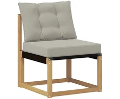 Lauko Vidurinis Sofa Kietas akacijos medis ir tekstilenas Balta