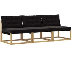 Lauko Vidurinis Sofa Kietasis akacijos medis ir Textilene Balta