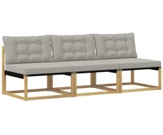 Lauko Vidurinis Sofa Kietasis akacijos medis ir Textilene Balta