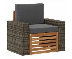 Lauko Vidurinis Sofa Kietos akacijos mediena Natūrali