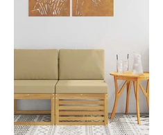 Lauko Vidurinis Sofa Kietos akacijos mediena Balta