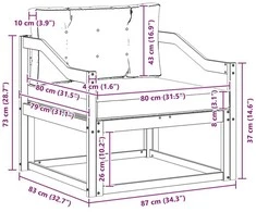 Lauko Vidurinis Sofa Natūrali
