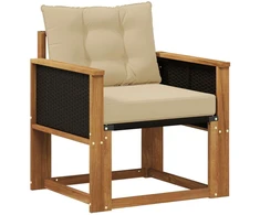 Lauko Vidurinis Sofa Kietos akacijos mediena Natūrali