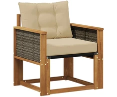 Lauko Vidurinis Sofa Kietos akacijos mediena Natūrali