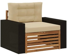 Lauko Vidurinis Sofa Kietos akacijos mediena Natūrali