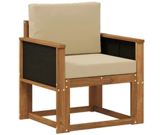 Lauko Vidurinis Sofa Kietos akacijos mediena Natūrali