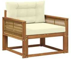 Lauko Vidurinis Sofa Kietos akacijos mediena Natūrali