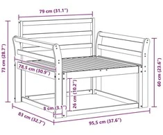 Lauko Vidurinis Sofa Natūrali