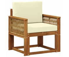 Lauko Vidurinis Sofa Kietos akacijos mediena Natūrali