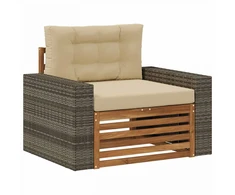 Lauko Vidurinis Sofa Kietos akacijos mediena Natūrali