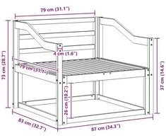 Lauko Vidurinis Sofa Natūrali