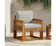 Lauko Vidurinis Sofa Kietos akacijos mediena Natūrali