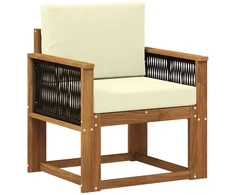 Lauko Vidurinis Sofa Kietos akacijos mediena Natūrali