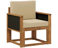 Lauko Vidurinis Sofa Kietos akacijos mediena Natūrali