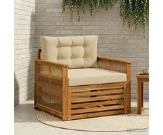 Lauko Vidurinis Sofa Kietos akacijos mediena Natūrali