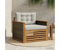 Lauko Vidurinis Sofa Kietos akacijos mediena Natūrali